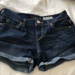 Aeropostale dark wash denim shorts